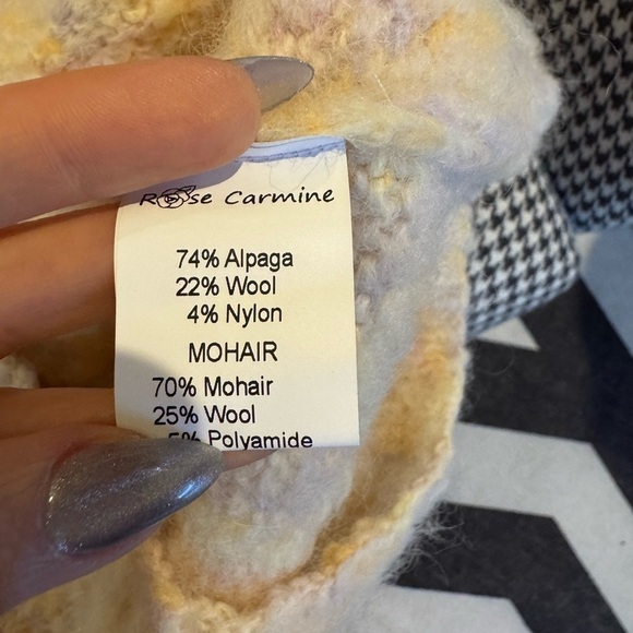 ROSE CARMINE Mohair Wool Alpaca Lightweight Soft Sweater Size 1/Small/Medium - Picture 8 of 10